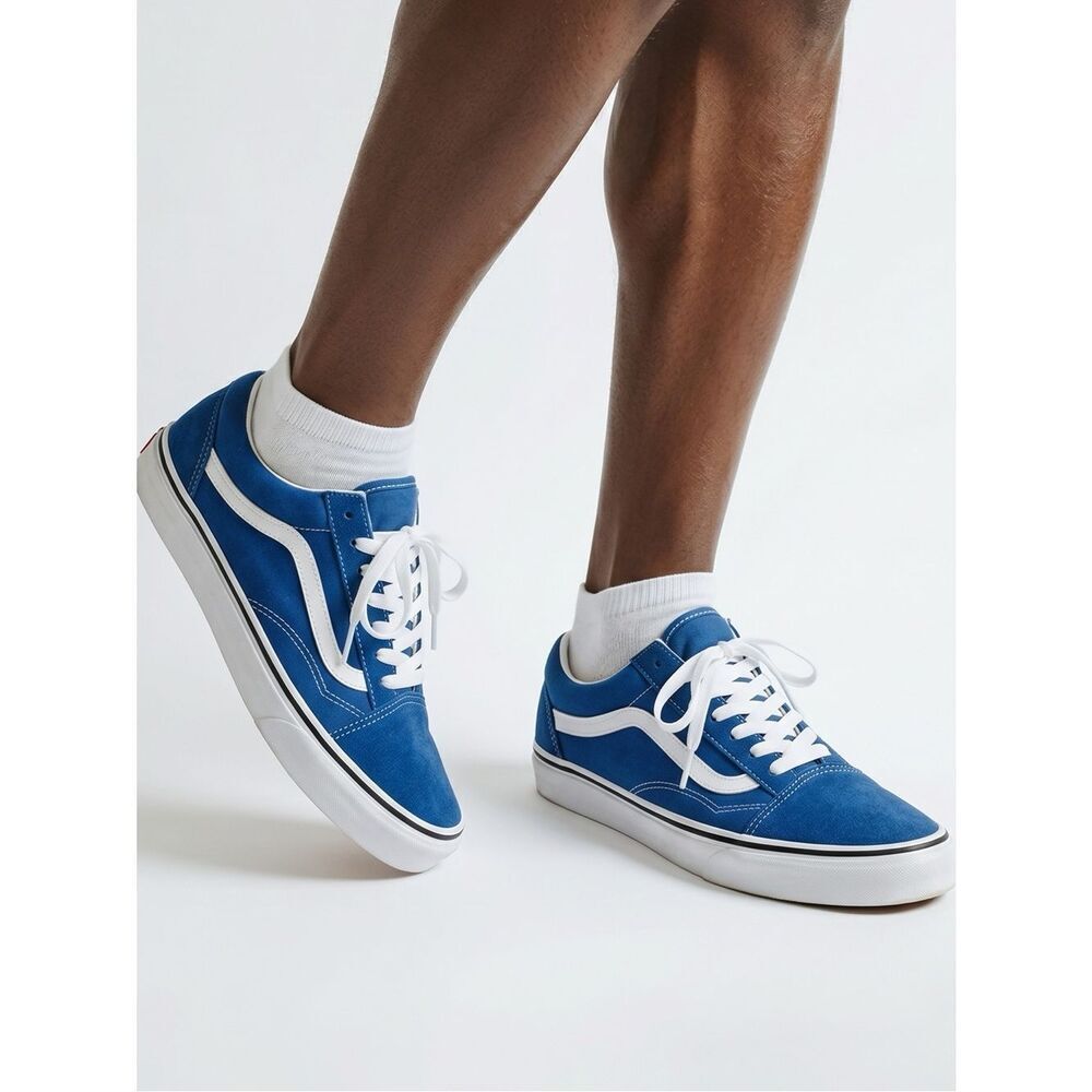 VANS | Blue & White Low Top Lace Up Sneakers Men’s Size 6.5 or Women’s Size 8